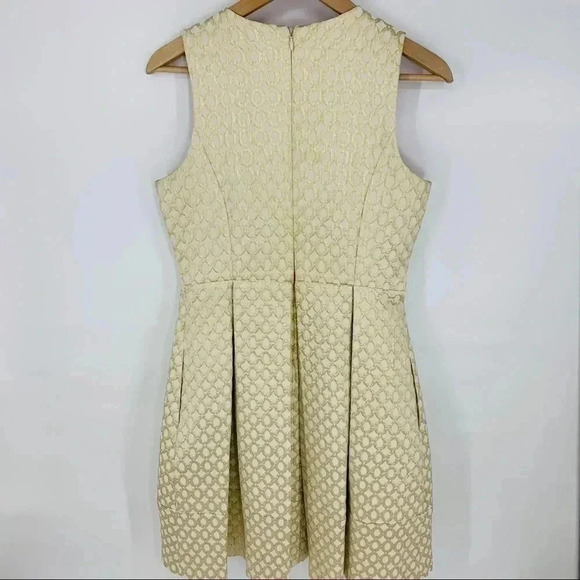 Eliza J gold and cream brocade fit and flare dress - Picture 3 of 6